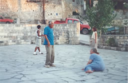 Rehearsing in the Open Air Theatre